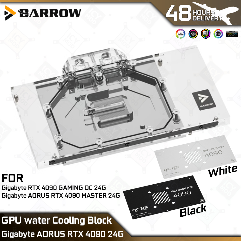 Rtx 4090 Water Block - Barrow GPU Blocco di raffreddamento dell'acqua