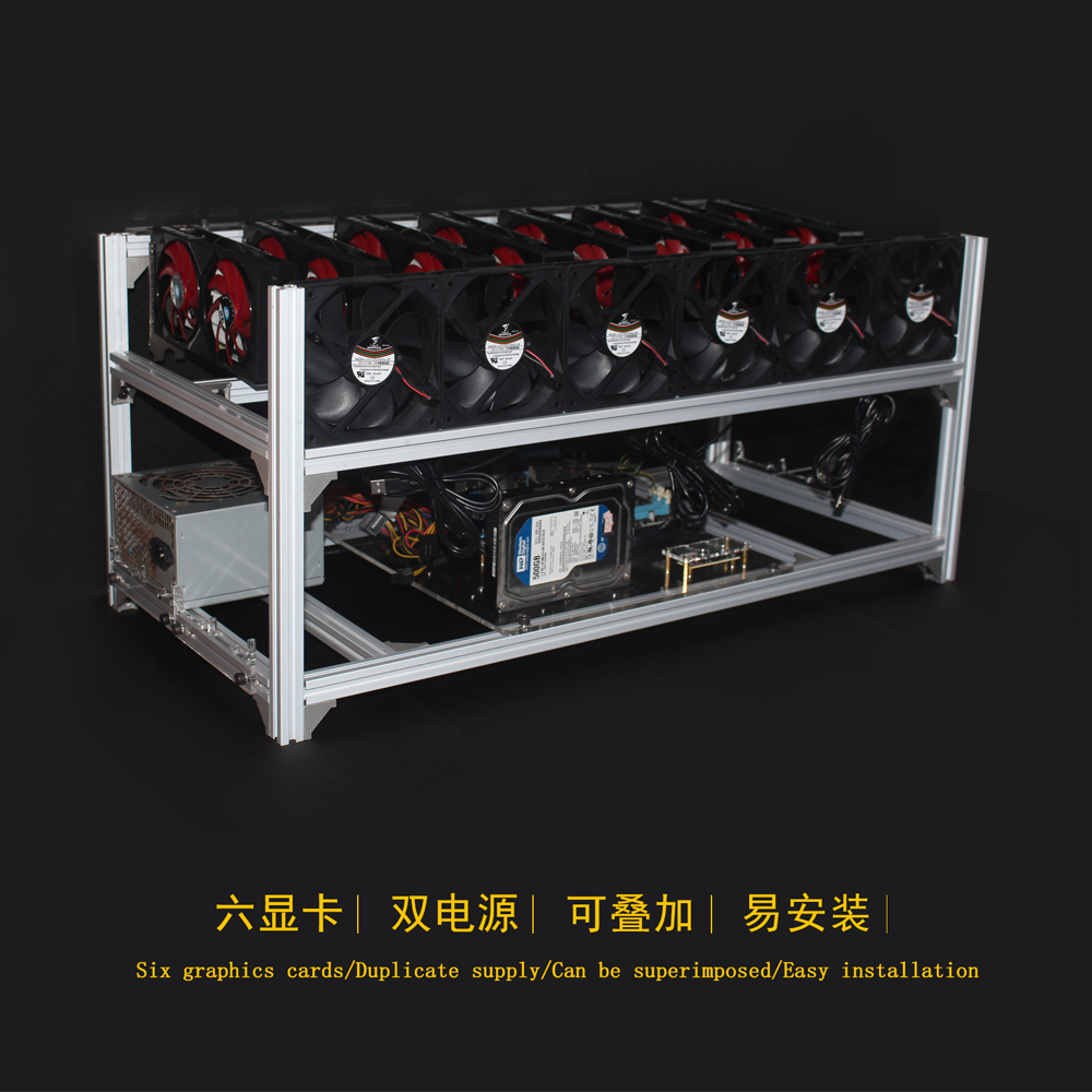 6 8 12 19 GPU Miner Mining Rig - Gpu Mining Rig Frame 8 Gpu recensione e prezzo