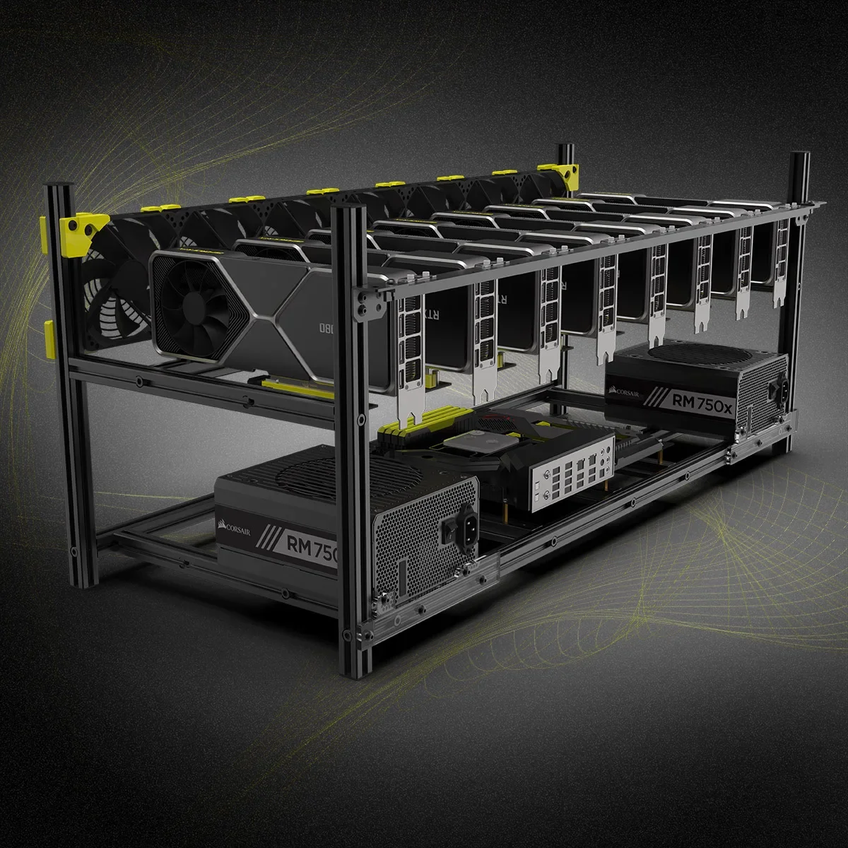 1 pz Telaio per 8 GPU in lega  - Gpu Mining Rig Frame 8 Gpu recensione e prezzo