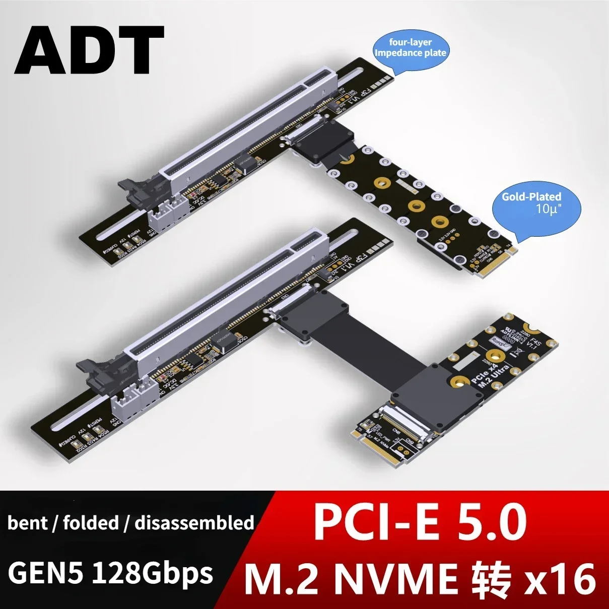 Cavo di estensione GPU ADT-Lin - Pcie 5.0 Gpu Riser Cable recensione e prezzo