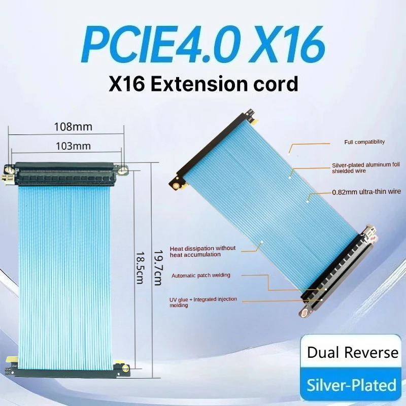 Cavo riser doppio reverso Pcie - Itx Gpu Riser Pcie 4.0 16X recensione e prezzo